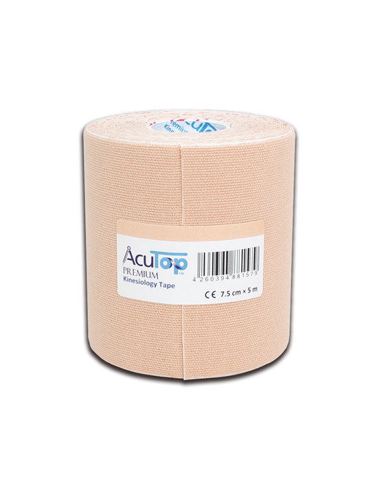 Acutop Premium Kinesiotape -Beige - 7,5cm x 5m - Intertaping.nl