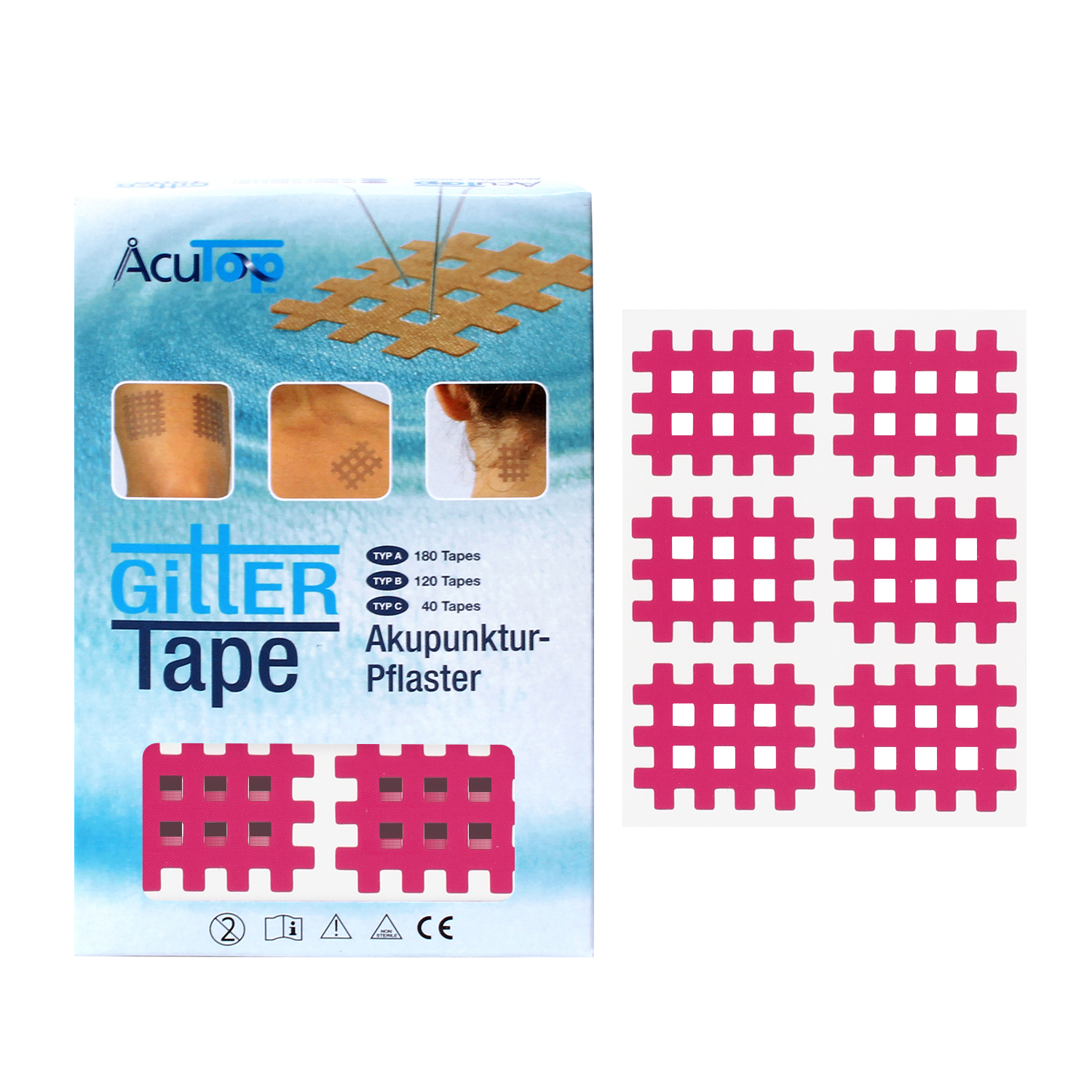 Acutop Gitter Tape / Cross Tape - Roze - Type B - Intertaping.nl