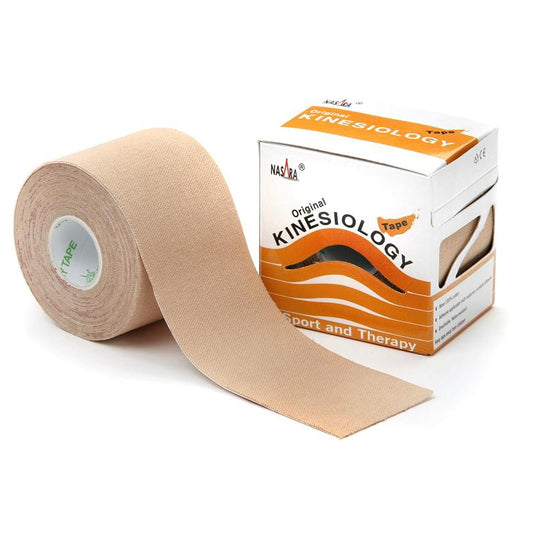 Nasara - Kinesiologie tape - Beige - 5 meter x 5cm - Intertaping.nl