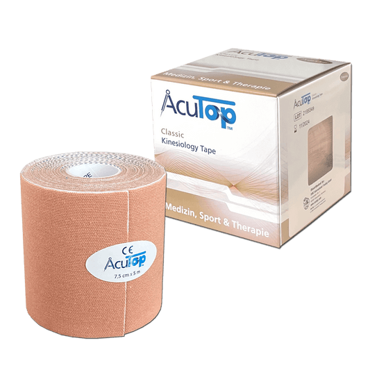 Acutop - Classic Kinesiologie Tape - 7.5cm x 5m - Beige | Intertaping.nl