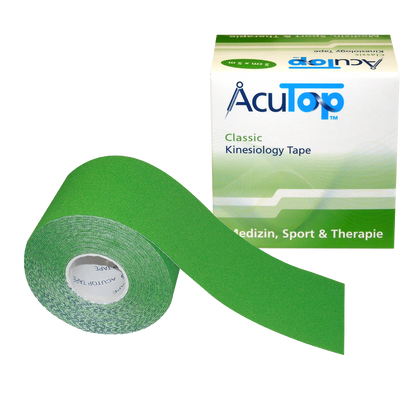 Acutop Classic Kinesiotape 5cm x 5m - Groen - Doos 12 rollen - Intertaping.nl