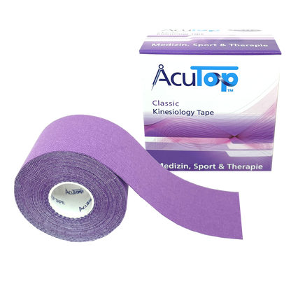 Acutop Classic Kinesiotape 5cm x 5m - Paars - Doos 12 rollen - Intertaping.nl